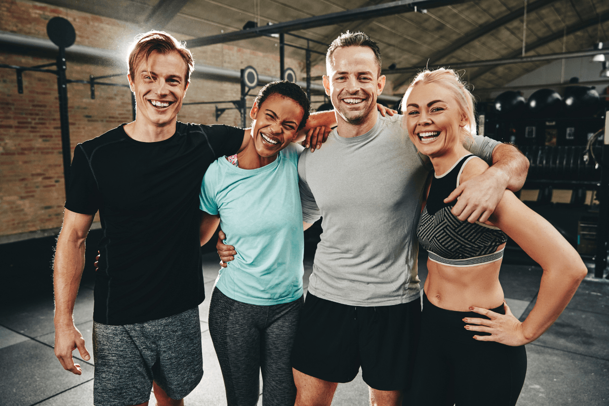Team im Fitnessstudio